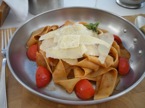 Fresh pasta in Santorini