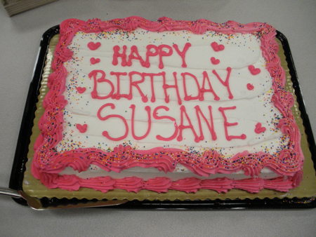 Birthday cake for Susane Colasanti on her Something Like Fate book tour