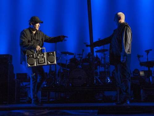 John Cusack, Peter Gabriel and boombox during "In Your Eyes"